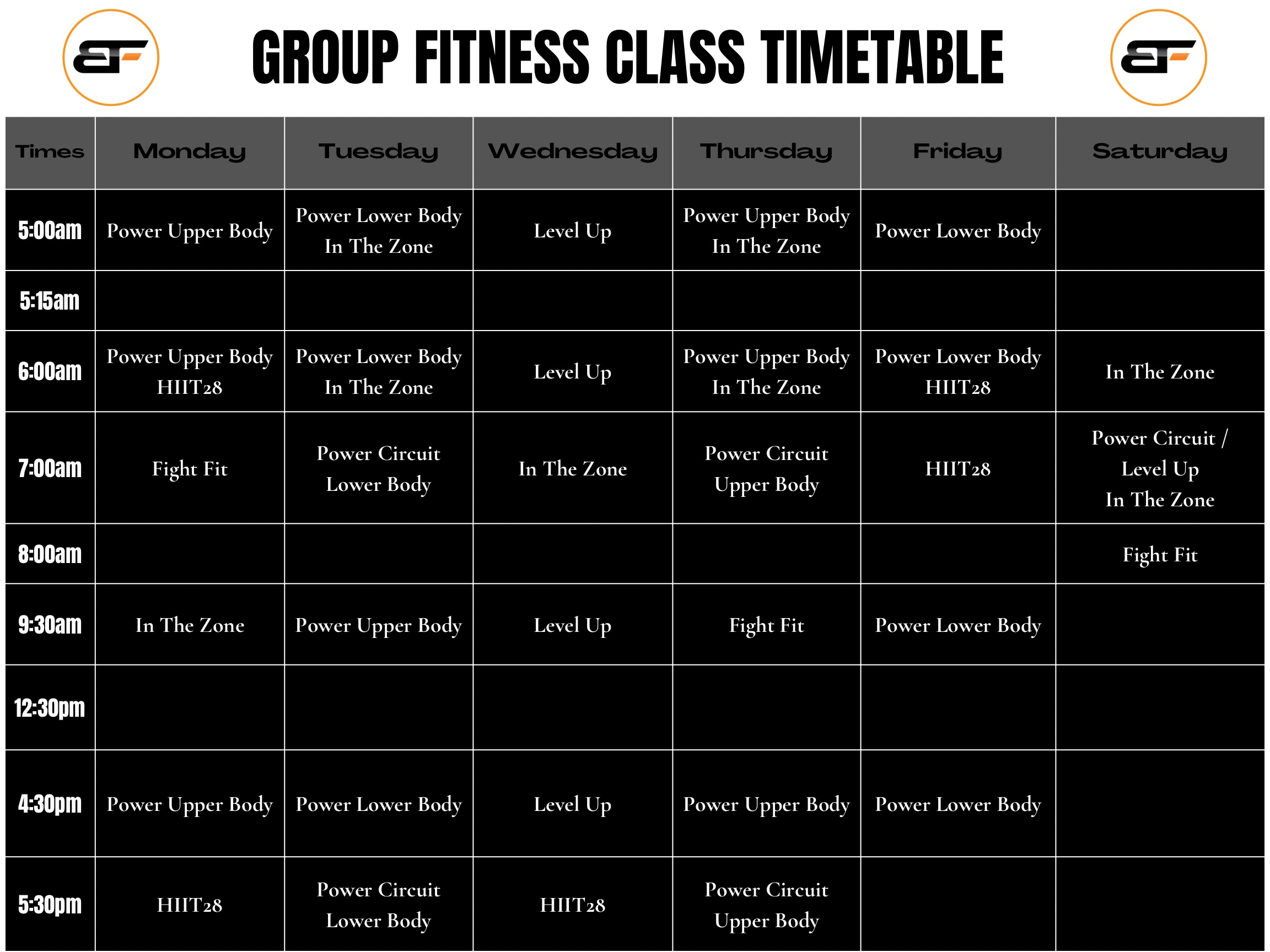 Timetable June