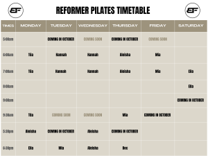 Timetable Body Factory 6