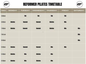 Timetable Body Factory 11