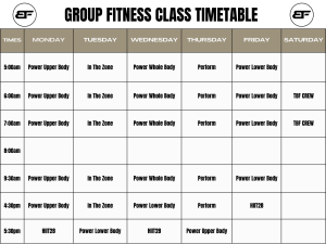 Timetable Body Factory 18